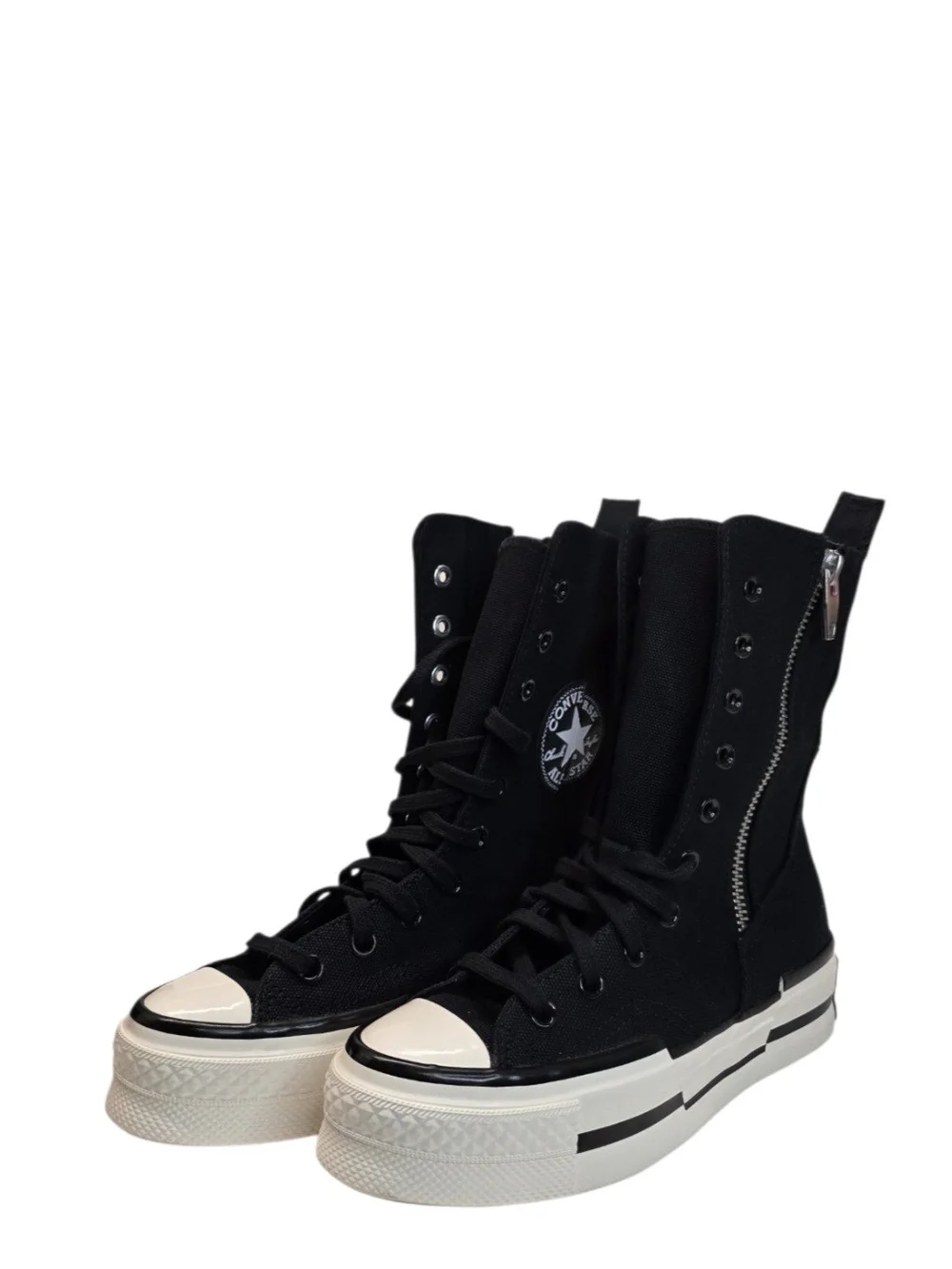 New Converse Chuck 70 Plus X-Hi High Top Black Platform Sneakers Boots Women 7